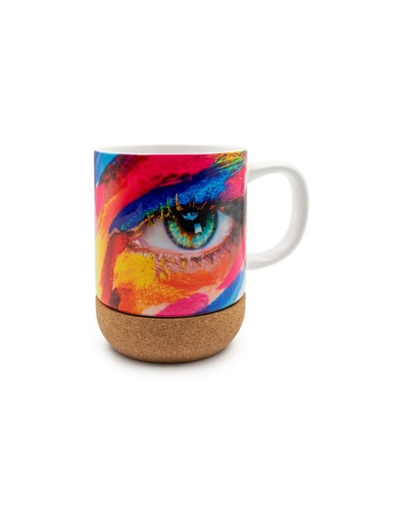 Mug en céramique 370 ml, détail liège | Kate