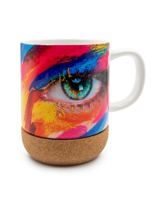 Mug en céramique 370 ml, détail liège | Kate