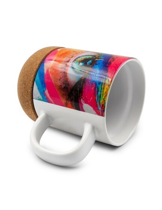 Mug en céramique 370 ml, détail liège | Kate