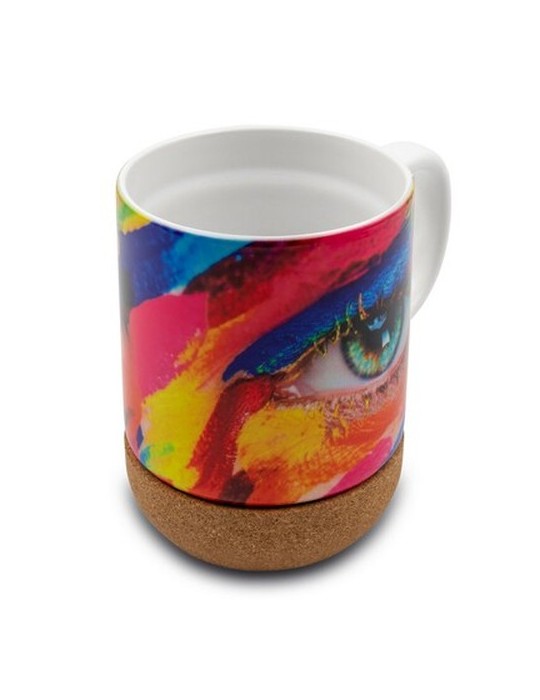 Mug en céramique 370 ml, détail liège | Kate