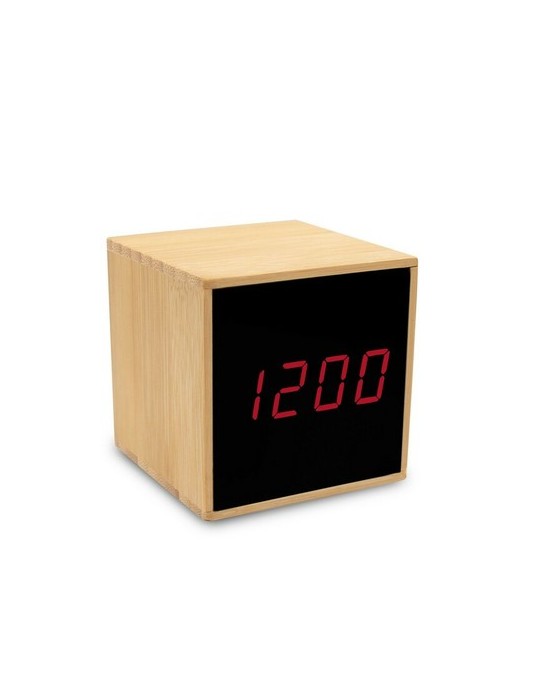 Horloge de bureau en bambou avec alarme | Katherine