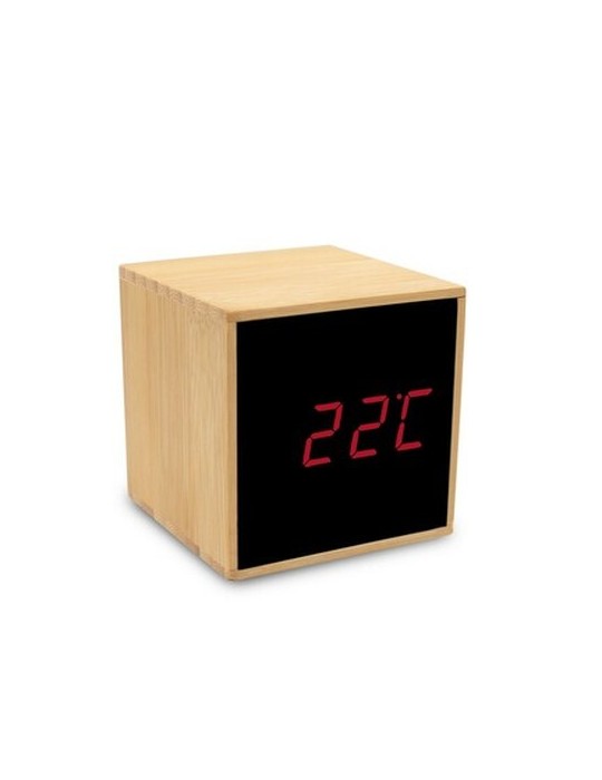 Horloge de bureau en bambou avec alarme | Katherine