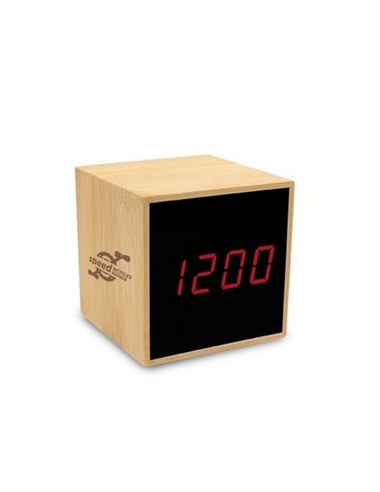 Horloge de bureau en bambou avec alarme | Katherine