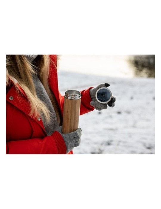 Thermos en bambou 500 ml avec infuseur et affichage numérique de la température | Georgia