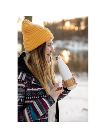 Bouteille isotherme 500 ml avec élément en bambou | Blake 2