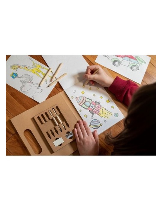 Set à dessin, crayons de couleur, taille-crayon, gomme | Legend