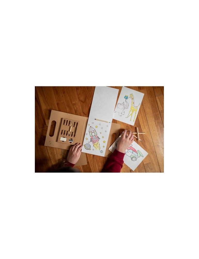 Set à dessin, crayons de couleur, taille-crayon, gomme | Legend