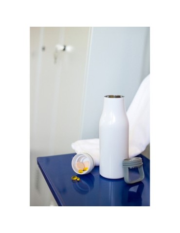 Bouteille isotherme 500 ml Air Gifts, tasse avec récipient | Jessica Matières : acier inoxydable Couleurs : noir 2