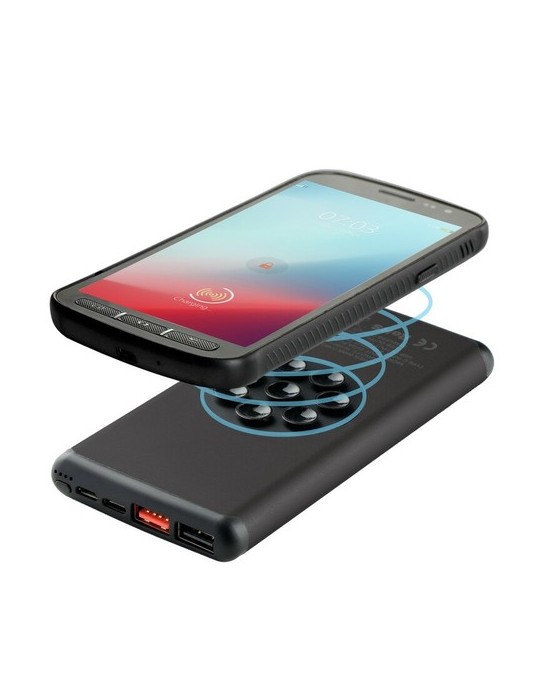 Power Bank sans fil Mauro Conti 10000 mAh avec ventouses, chargeur sans fil 10W | Stef