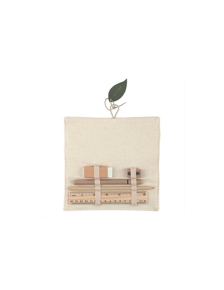 Set scolaire, trousse, crayon, stylo bille, règle, gomme et taille-crayon | Lauren