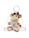 Girafe en peluche, porte-clés | Lizzy Matières : polyester Couleurs : brun clair