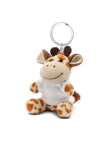 Girafe en peluche, porte-clés | Lizzy Matières : polyester Couleurs : brun clair impression haute définition