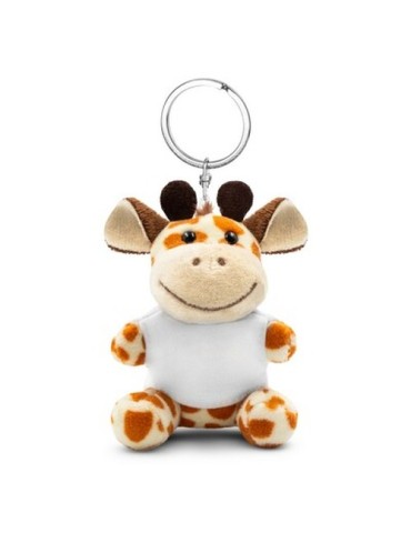 Girafe en peluche, porte-clés | Lizzy Matières : polyester Couleurs : brun clair marquage laser ultra précis