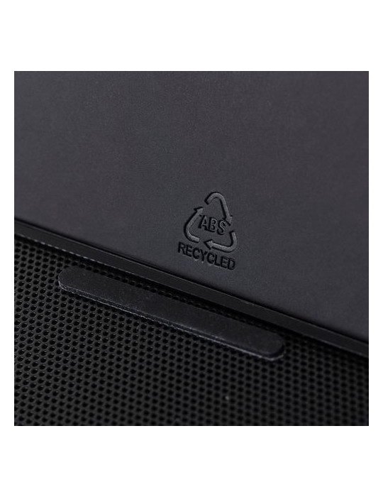 Power bank sans fil 3 en 1 en ABS recyclé Elias Matières : ABS recyclé Couleurs : noir personnalisation rapide en France