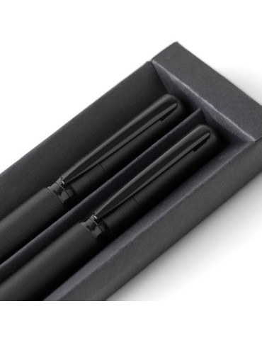 Parure de stylos en métal et laiton écologique Adel Matières : métal Couleurs : noir livraison express 24h 48h