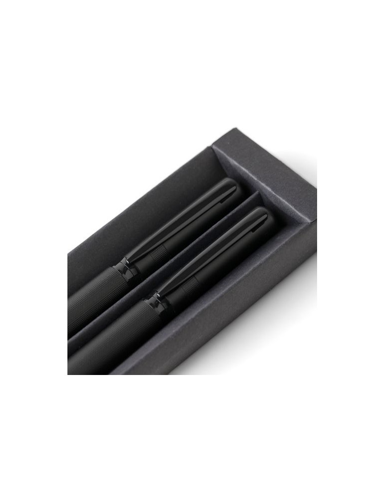 Parure de stylos en métal et laiton écologique Adel Matières : métal Couleurs : noir livraison express 24h 48h
