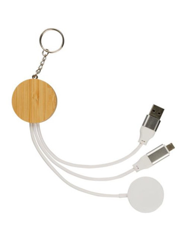 Câble de charge TPE Mei Matières : bambou Couleurs : brun