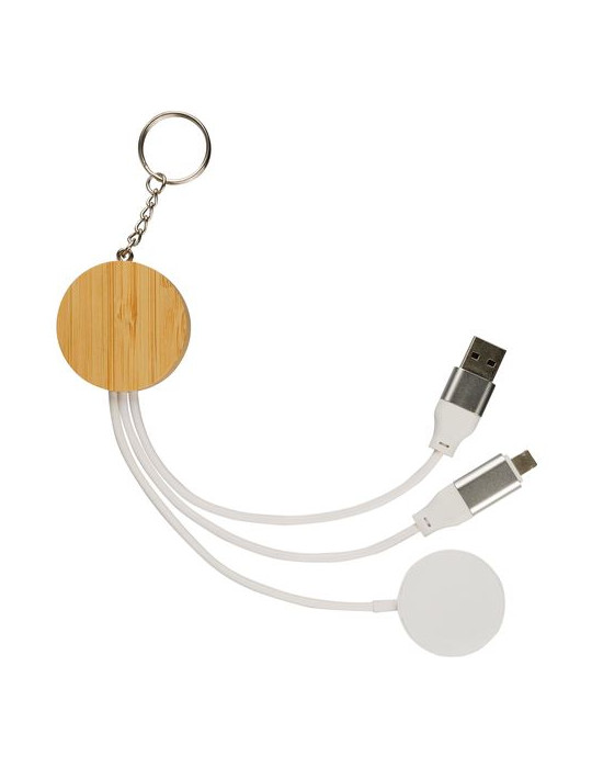 Câble de charge TPE Mei Matières : bambou Couleurs : brun