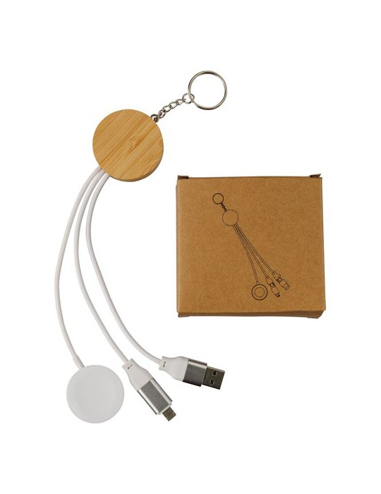 Câble de charge TPE Mei Matières : bambou Couleurs : brun marquage laser ultra précis