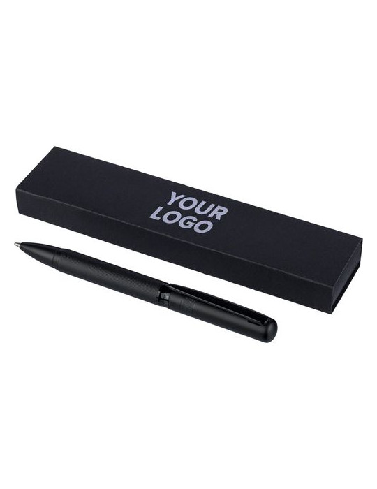 Stylo à bille twist en laiton écologique Hadi Matières : métal Couleurs : noir goodies publicitaire événementiel