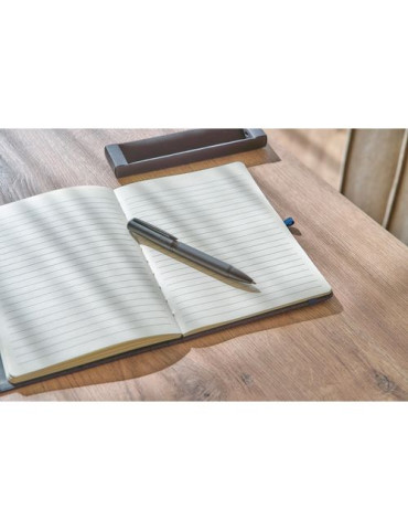 Stylo à bille twist en laiton écologique Hadi Matières : métal Couleurs : noir marquage laser ultra précis