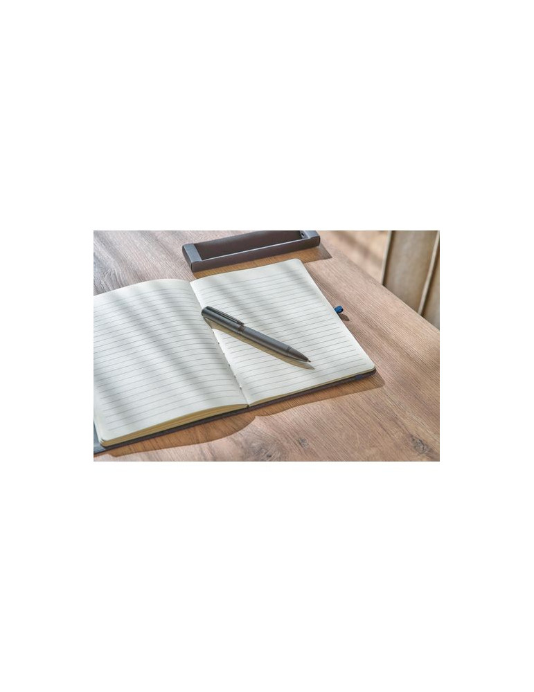 Stylo à bille twist en laiton écologique Hadi Matières : métal Couleurs : noir marquage laser ultra précis