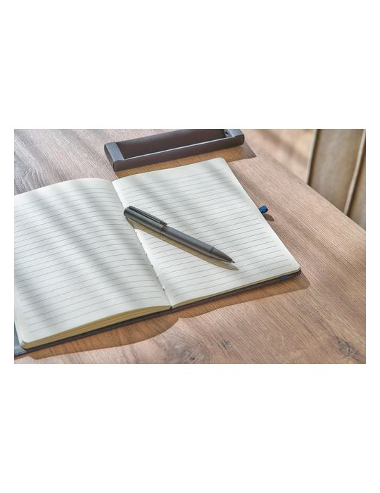 Stylo à bille twist en laiton écologique Hadi Matières : métal Couleurs : noir marquage laser ultra précis