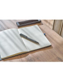 Stylo à bille twist en laiton écologique Hadi Matières : métal Couleurs : noir marquage laser ultra précis