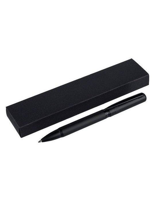 Stylo à bille twist en laiton écologique Hadi Matières : métal Couleurs : noir objet promotionnel éco-responsable