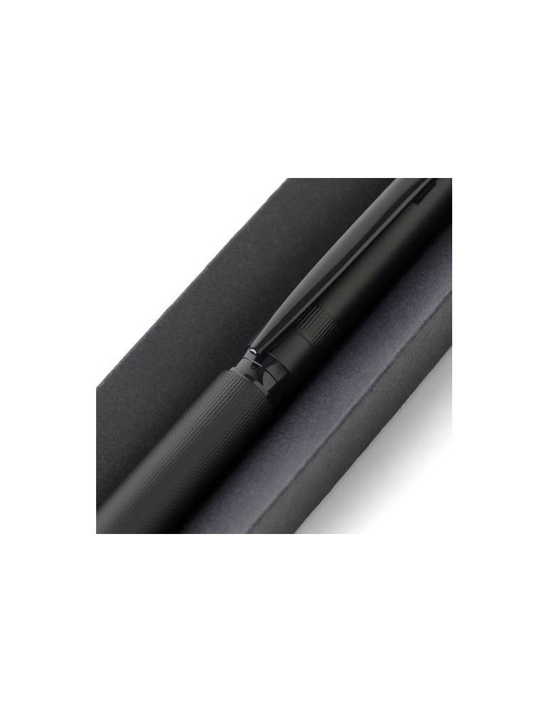 Stylo à bille twist en laiton écologique Hadi Matières : métal Couleurs : noir cadeau collaborateur premium