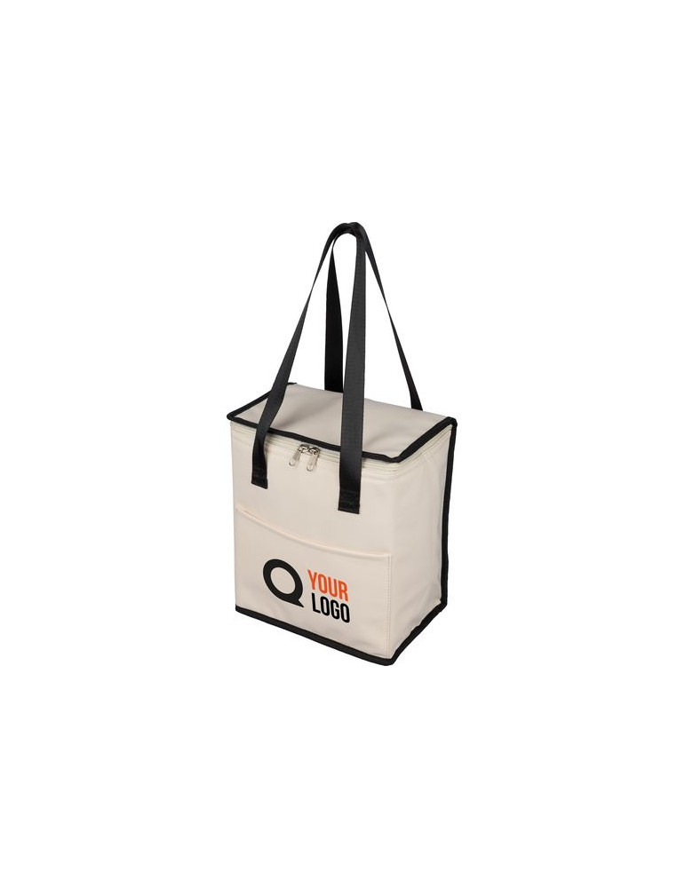 Sac isotherme en PU recyclé Adira Matières : polyester Couleurs : noir objet promotionnel éco-responsable