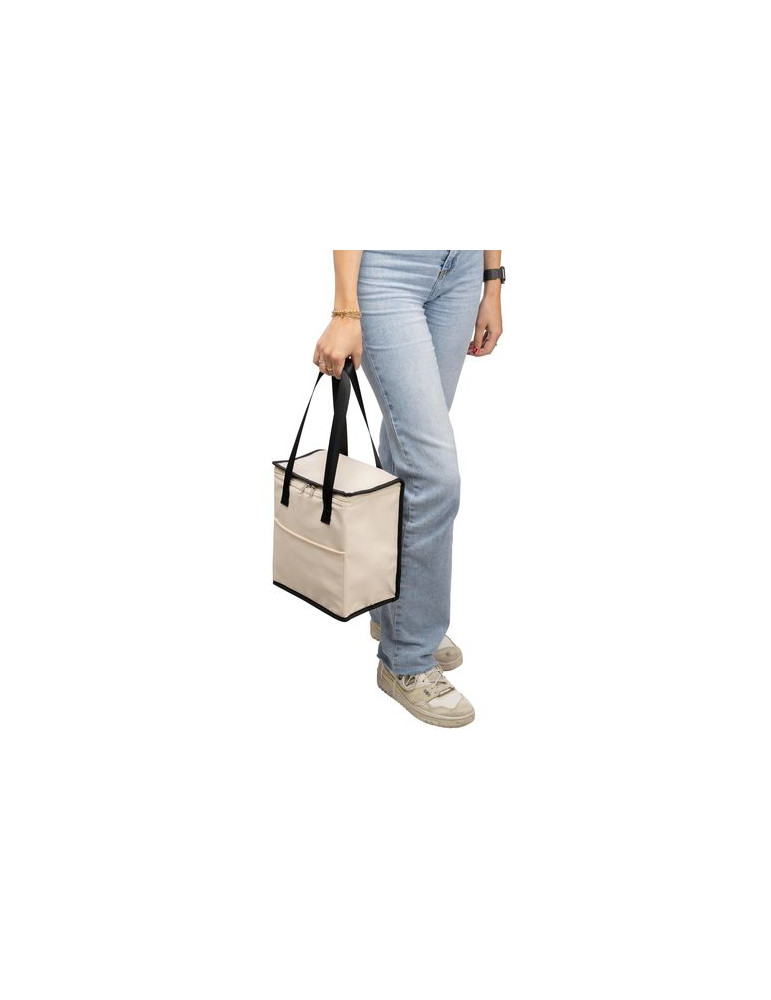 Sac isotherme en PU recyclé Adira Matières : polyester Couleurs : noir marquage laser ultra précis