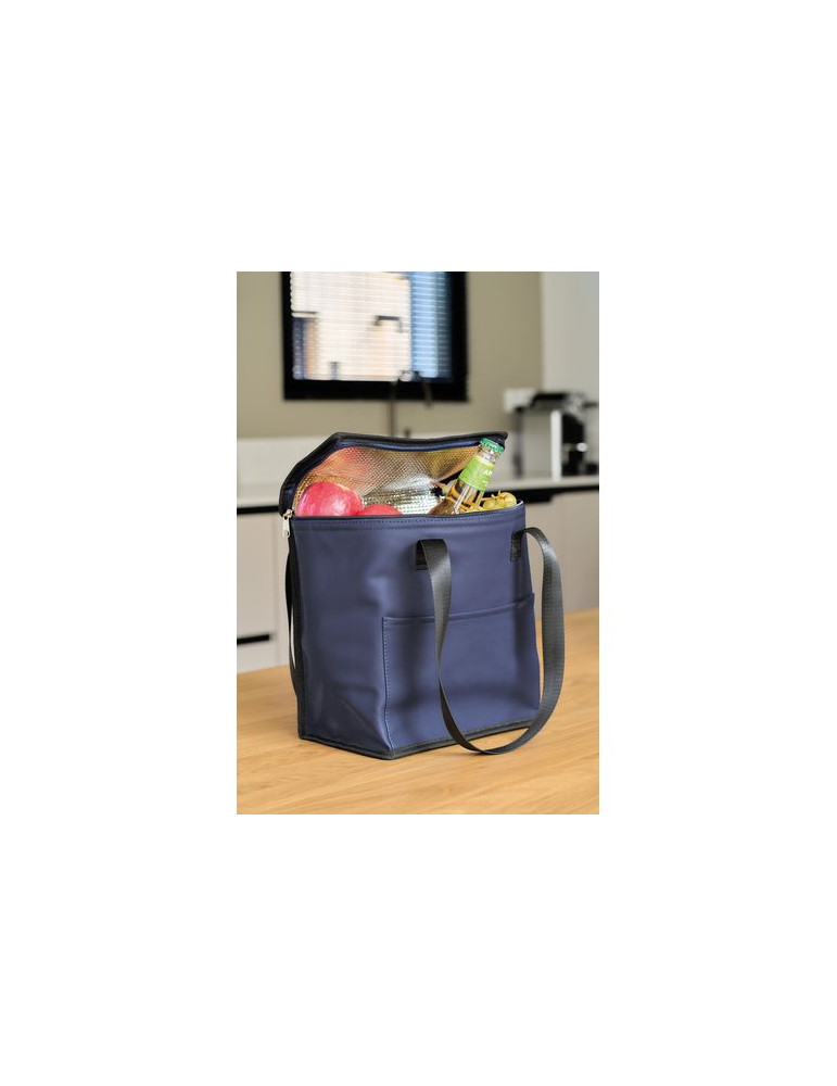 Sac isotherme en PU recyclé Adira Matières : polyester Couleurs : noir objet promotionnel éco-responsable