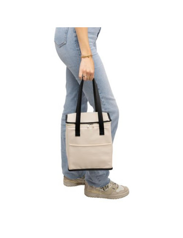 Sac isotherme en PU recyclé Adira Matières : polyester Couleurs : beige goodies publicitaire événementiel