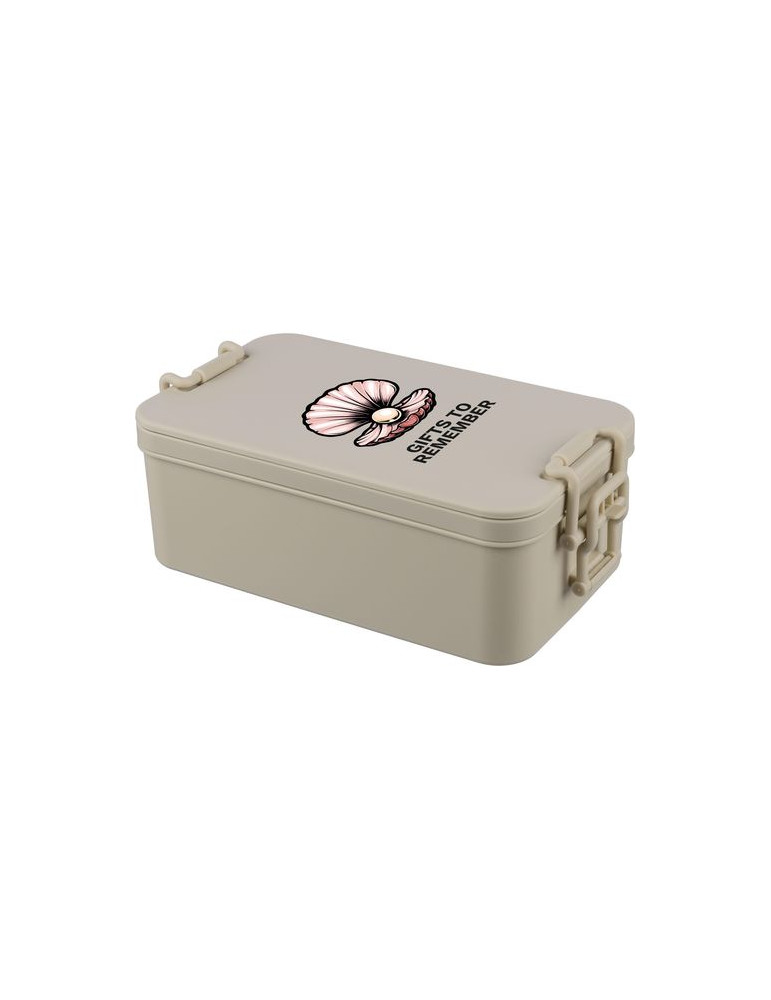 Lunch box double compartiments en PP Siena Matières : polypropylène (PP) Couleurs : noir marquage laser ultra précis