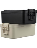 Lunch box double compartiments en PP Siena Matières : polypropylène (PP) Couleurs : noir cadeau client original