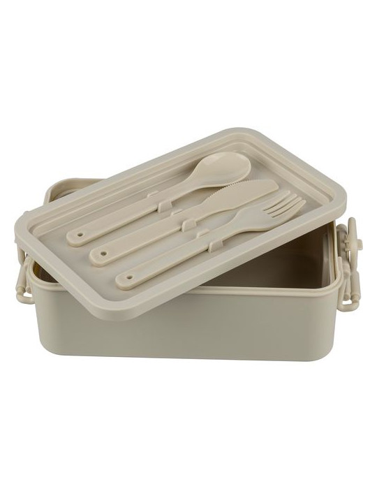 Lunch box double compartiments en PP Siena Matières : polypropylène (PP) Couleurs : noir marquage couleur éclatante