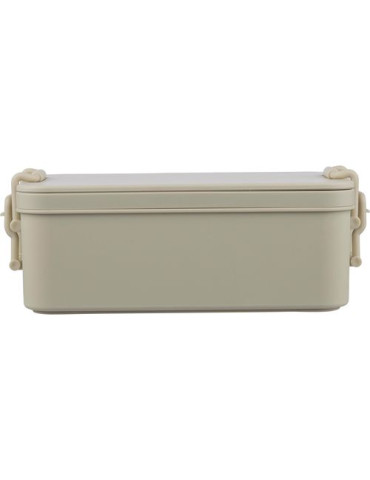 Lunch box double compartiments en PP Siena Matières : polypropylène (PP) Couleurs : beige personnalisable avec votre logo