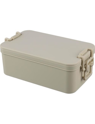 Lunch box double compartiments en PP Siena Matières : polypropylène (PP) Couleurs : beige cadeau entreprise pas cher