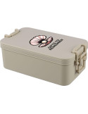 Lunch box double compartiments en PP Siena Matières : polypropylène (PP) Couleurs : beige impression haute définition