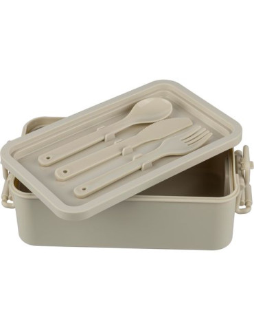 Lunch box double compartiments en PP Siena Matières : polypropylène (PP) Couleurs : beige objet publicitaire robuste