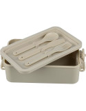 Lunch box double compartiments en PP Siena Matières : polypropylène (PP) Couleurs : beige objet publicitaire robuste