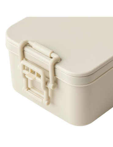 Lunch box double compartiments en PP Siena Matières : polypropylène (PP) Couleurs : beige personnalisable avec votre logo