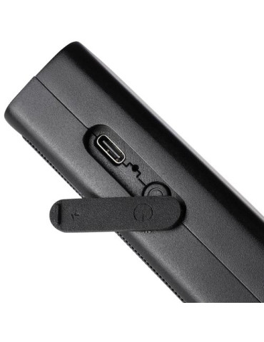 Enceinte portable en ABS recyclé Malina Matières : ABS recyclé Couleurs : noir personnalisation rapide en France