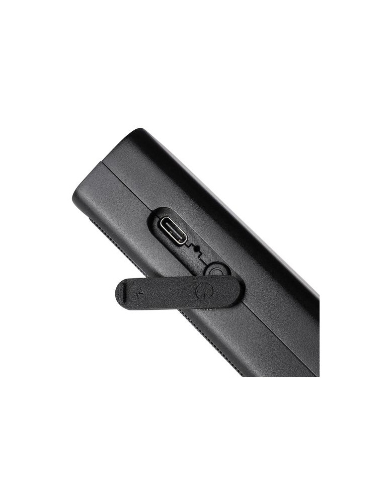 Enceinte portable en ABS recyclé Malina Matières : ABS recyclé Couleurs : noir personnalisation rapide en France