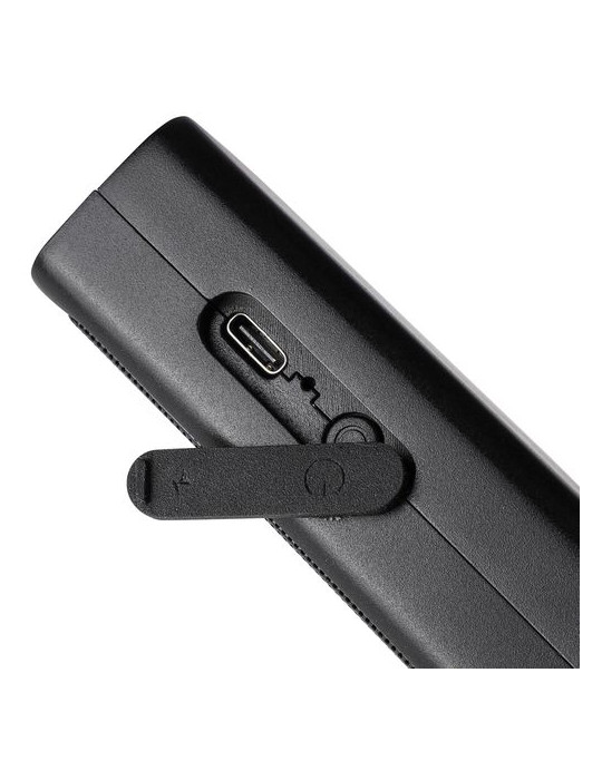 Enceinte portable en ABS recyclé Malina Matières : ABS recyclé Couleurs : noir personnalisation rapide en France