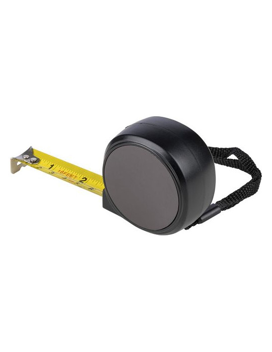 Mètre-ruban de 5 m en ABS Selina Matières : polyester Couleurs : noir impression haute définition