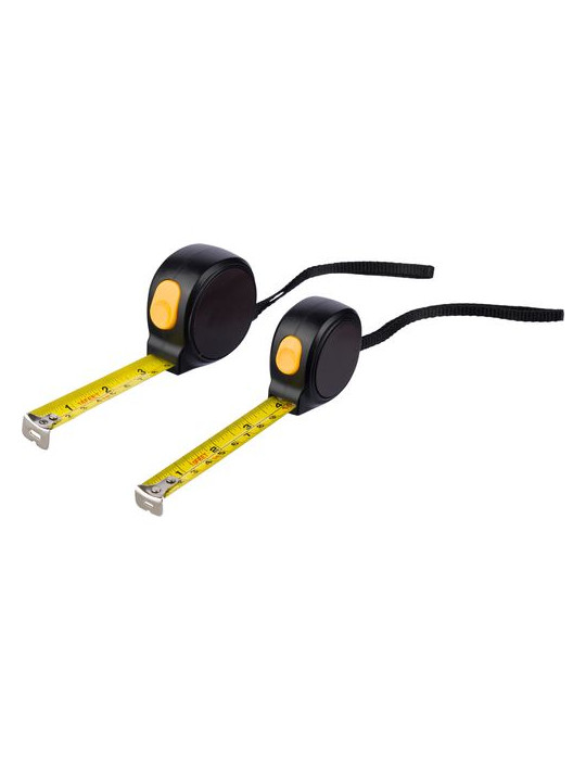 Mètre-ruban de 5 m en ABS Selina Matières : polyester Couleurs : noir marquage laser ultra précis