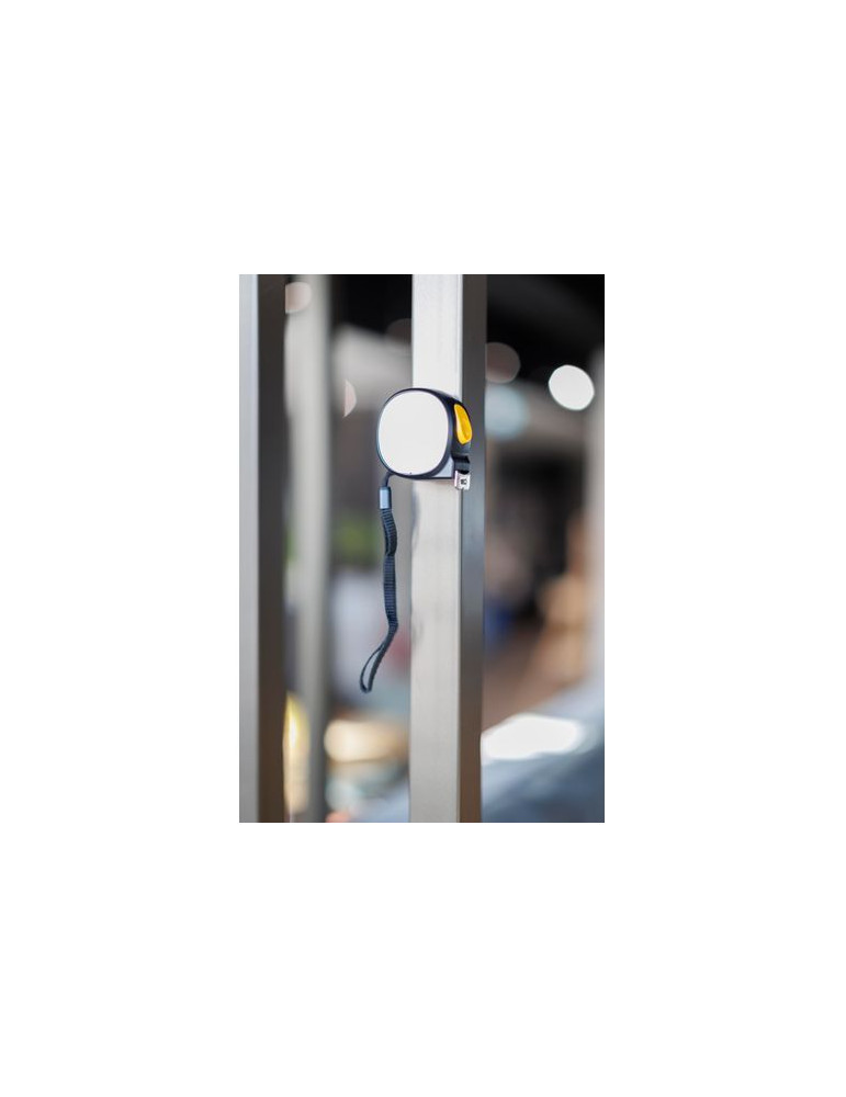 Mètre-ruban de 5 m en ABS Selina Matières : polyester Couleurs : noir cadeau collaborateur premium