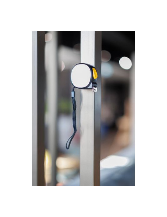 Mètre-ruban de 5 m en ABS Selina Matières : polyester Couleurs : noir cadeau collaborateur premium